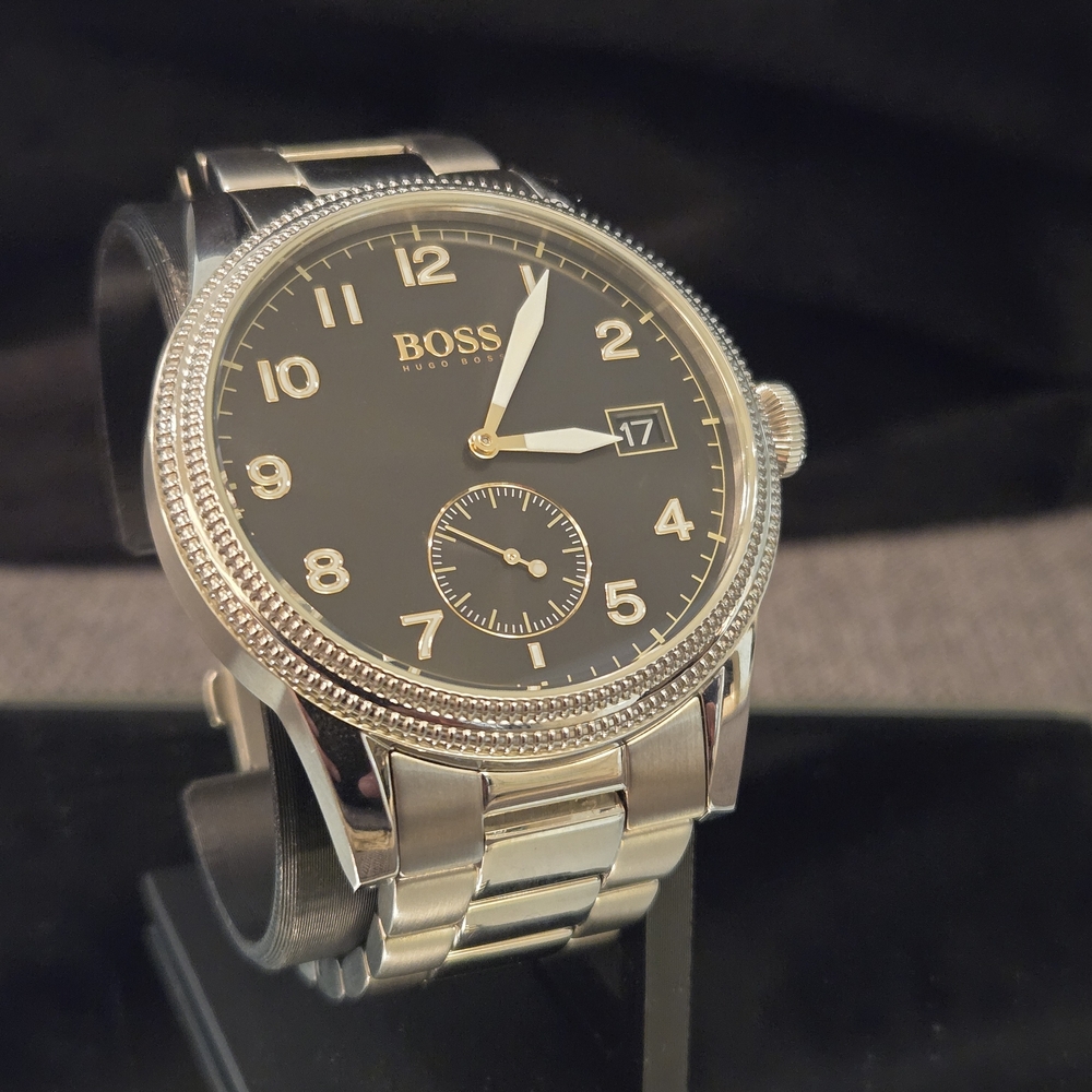 Hugo Boss Silver and Black Watch 44mm - Picture 8 of 8